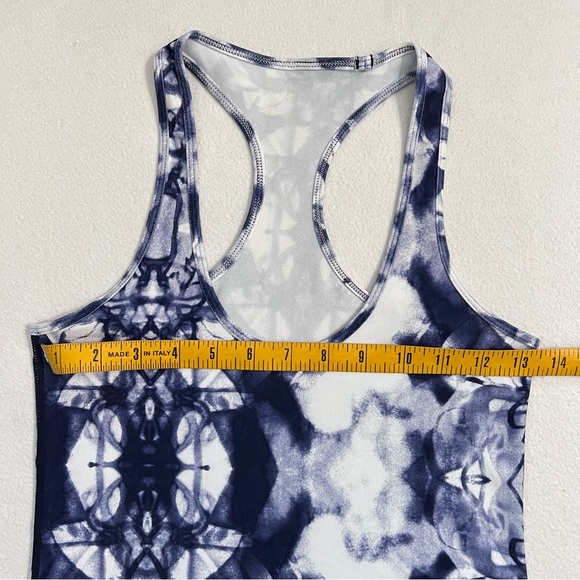 Lululemon Women Cool Racerback CRB Ink Blot White Deep Indigo Navy Tank Top 4/6 - Picture 3 of 8